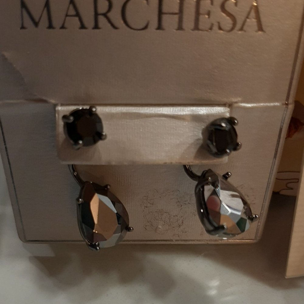 3/$50 Marchesa Doble Crystal Earrings